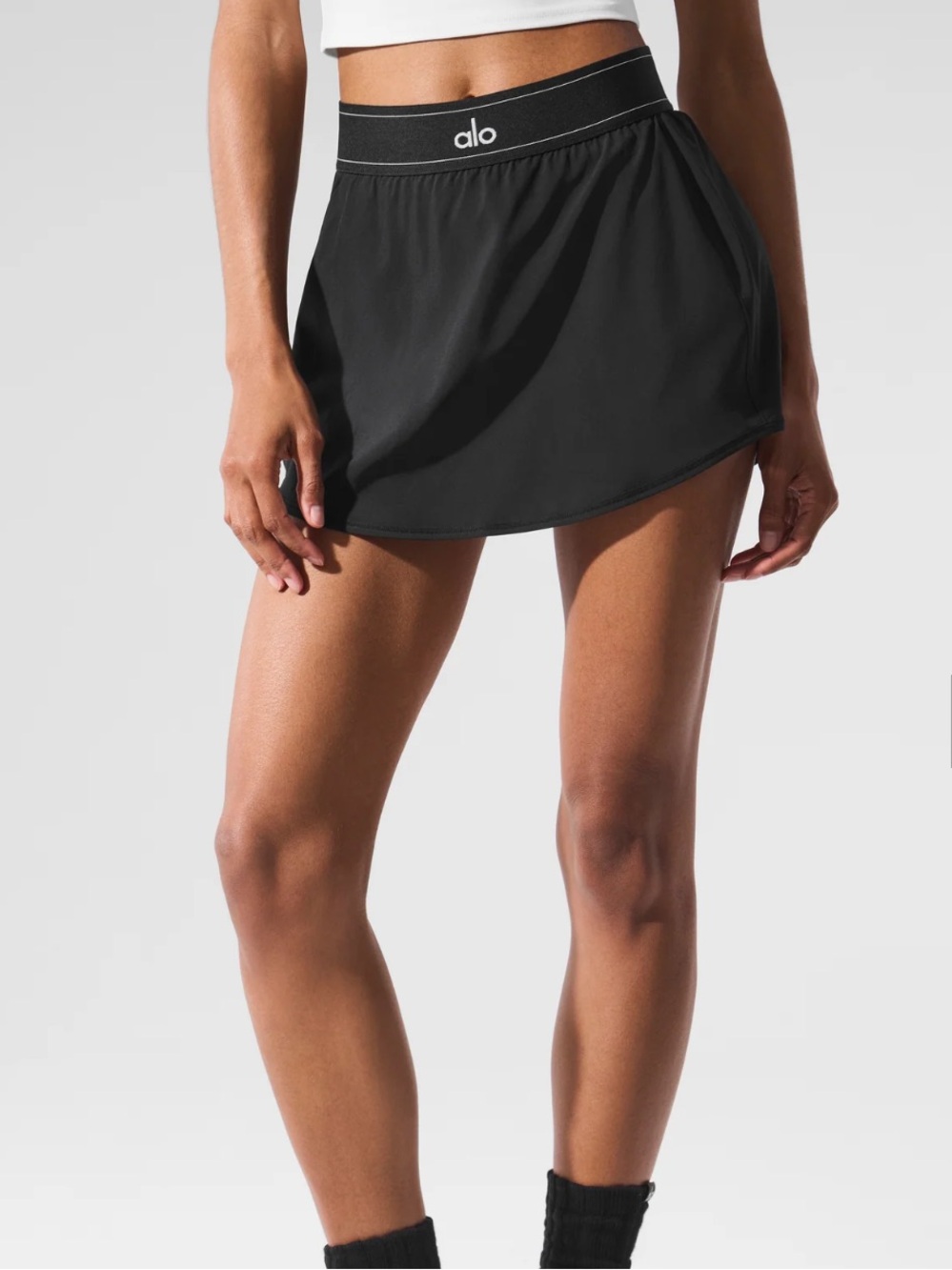 ALO Yoga Black Match Point Skirt NWT Size S